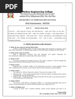 Web Programming Unit-II 2 & 16 Marks QA