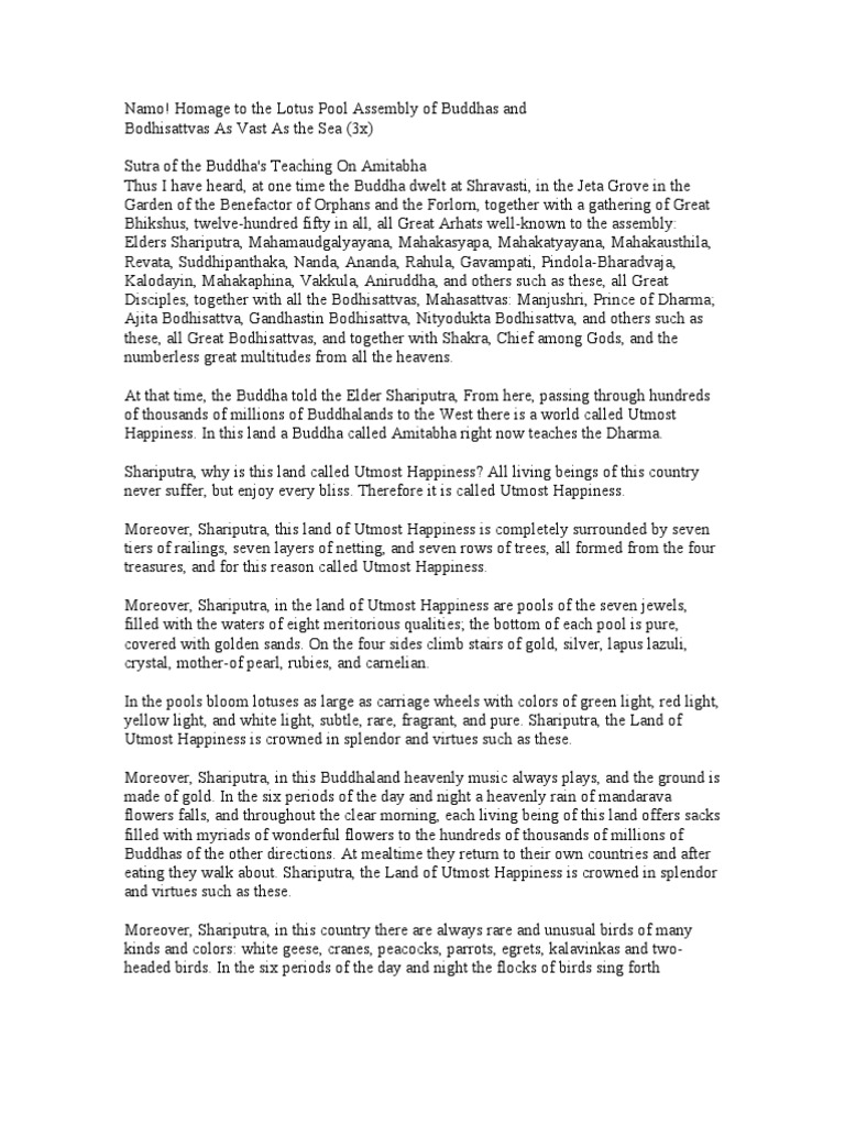Amitabha Sutra Pdf Bodhisattva Buddhist Philosophy