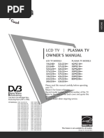 LCD TV: Owner'S Manual Plasma TV