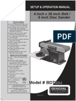 General International Belt Disc Sander BD7004 Manual