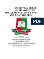 El Estilo de Vida de Los Adultos Mayores Del Hogar de Ancianos Santa Ana y San Joaquín