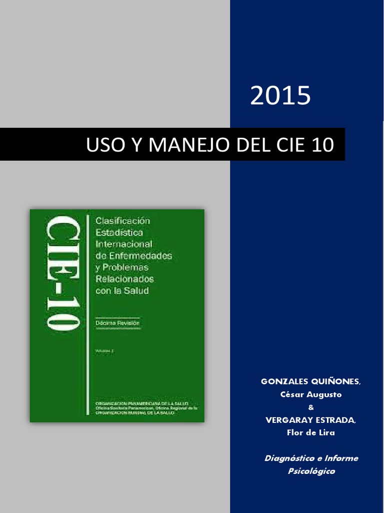 Uso y Manejo Del Cie 10 Manual Diagnóstico y Estadístico de los Trastornos Mentales