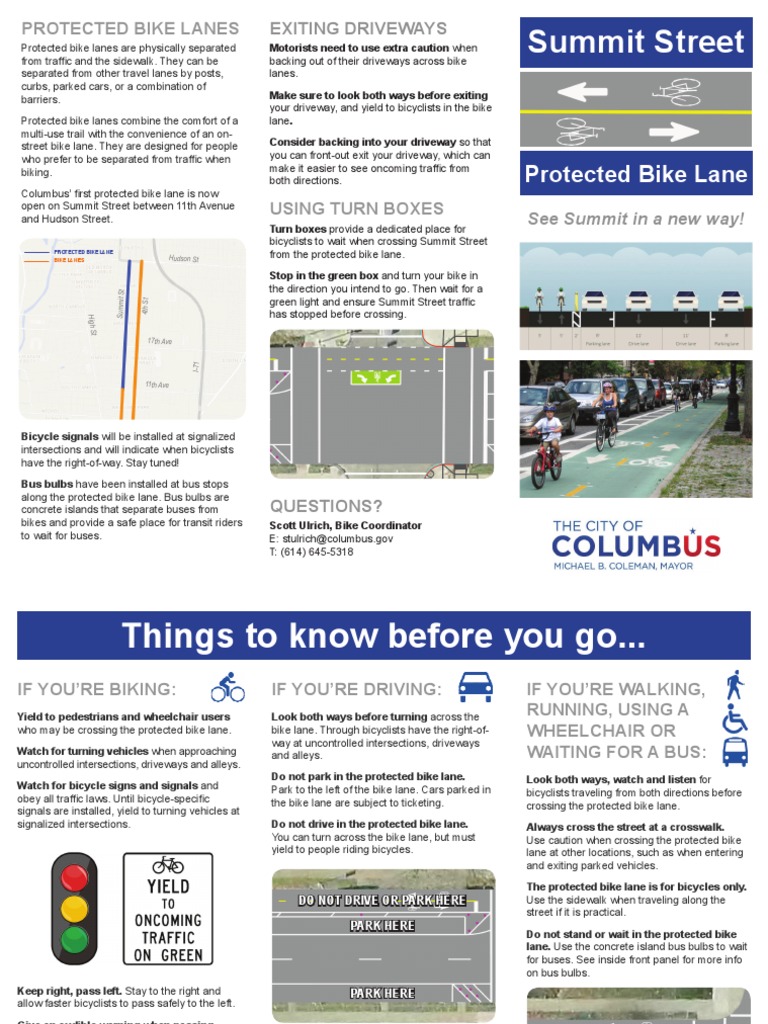 Columbus Protected Bike Lane Guide | PDF | Cycling Infrastructure | Traffic