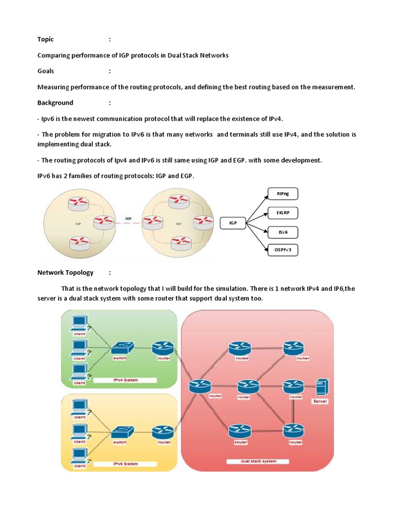 IGP Protocols Performance in Dual Stack Networks | PDF | Teaching ...
