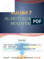 08 Al-Mutlaq & Al-Muqayyad