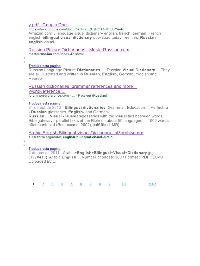 Y PDF - Google Docs: Bilingual Visual Dictionary Russian English | PDF ...