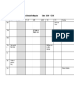Production Schedule For Magazine Dates: 8/3/10 - 15/3/10