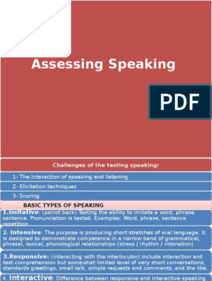 Assessing speaking. Assess перевод