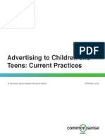 Advertising To Children and Teens - Current Practices