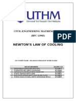 Newton's Law of Cooling Project