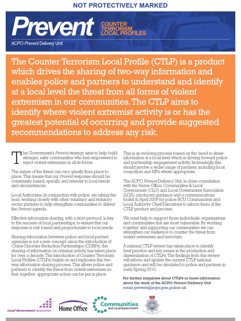 Counter Terrorism Local Profile Overview | PDF | Counter Terrorism | Police