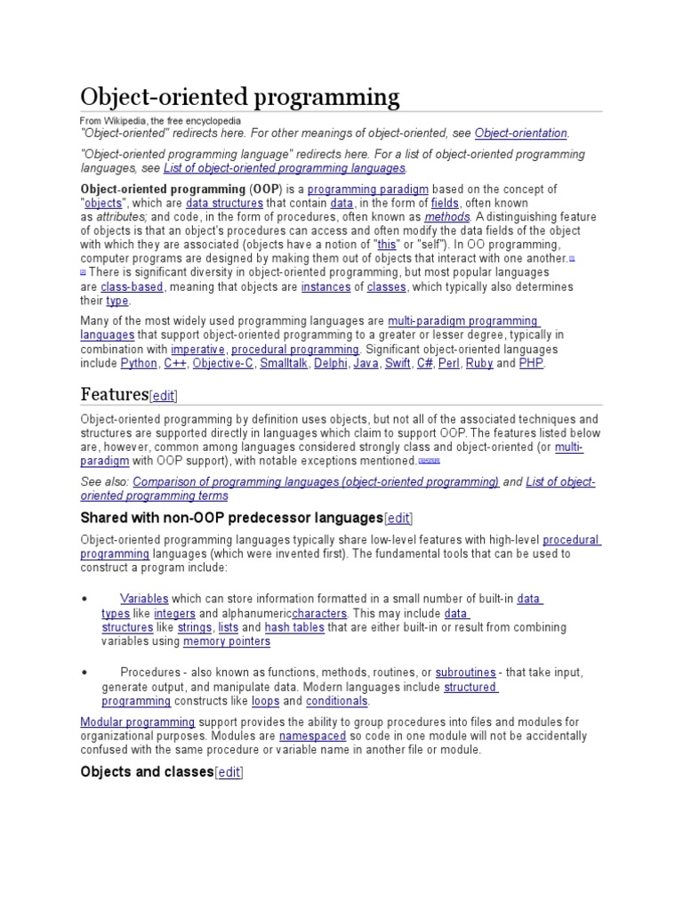An In-Depth Look at Object-Oriented Programming Concepts and Features ...