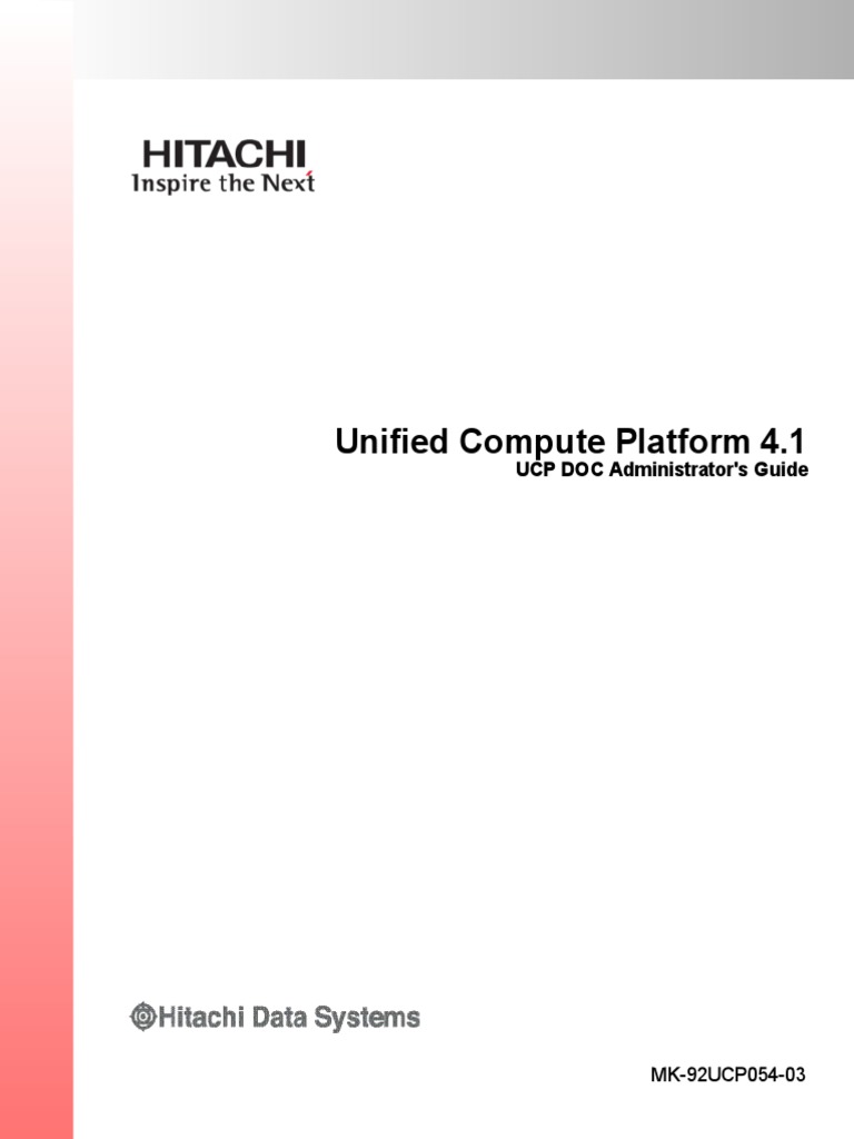 Unified Compute Platform 4.1: UCP DOC Administrator's Guide | PDF ...