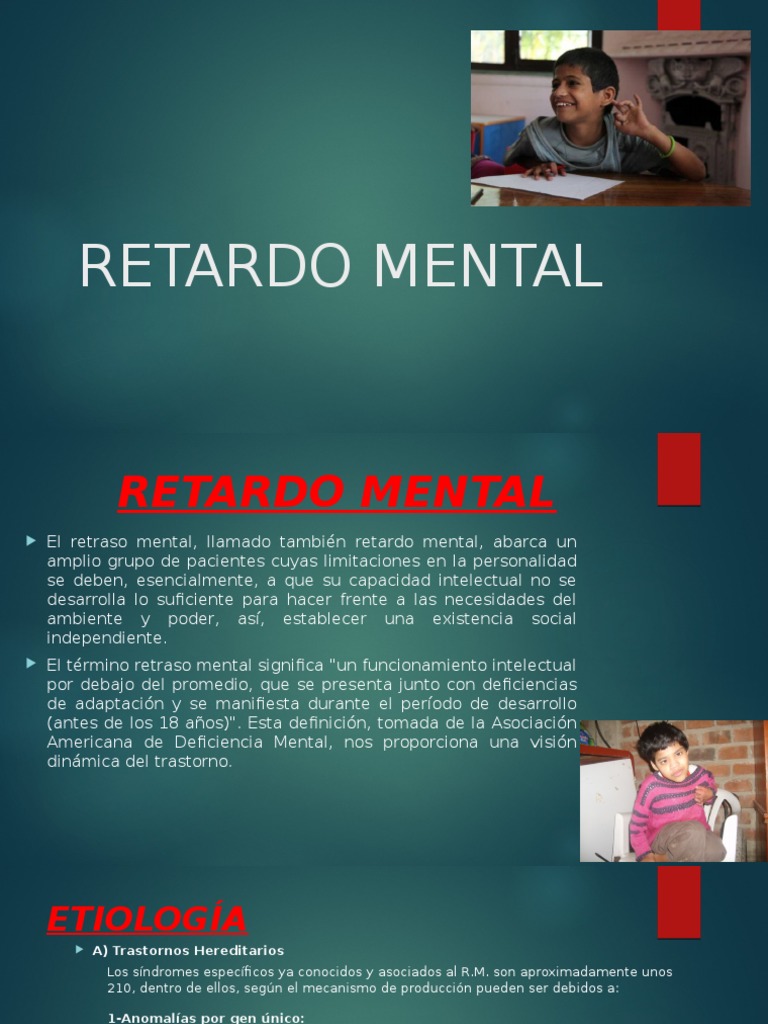 Retardo Mental PDF Discapacidad intelectual Síndrome de Down