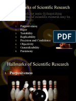 The 8 Hallmarks of Scientific Research