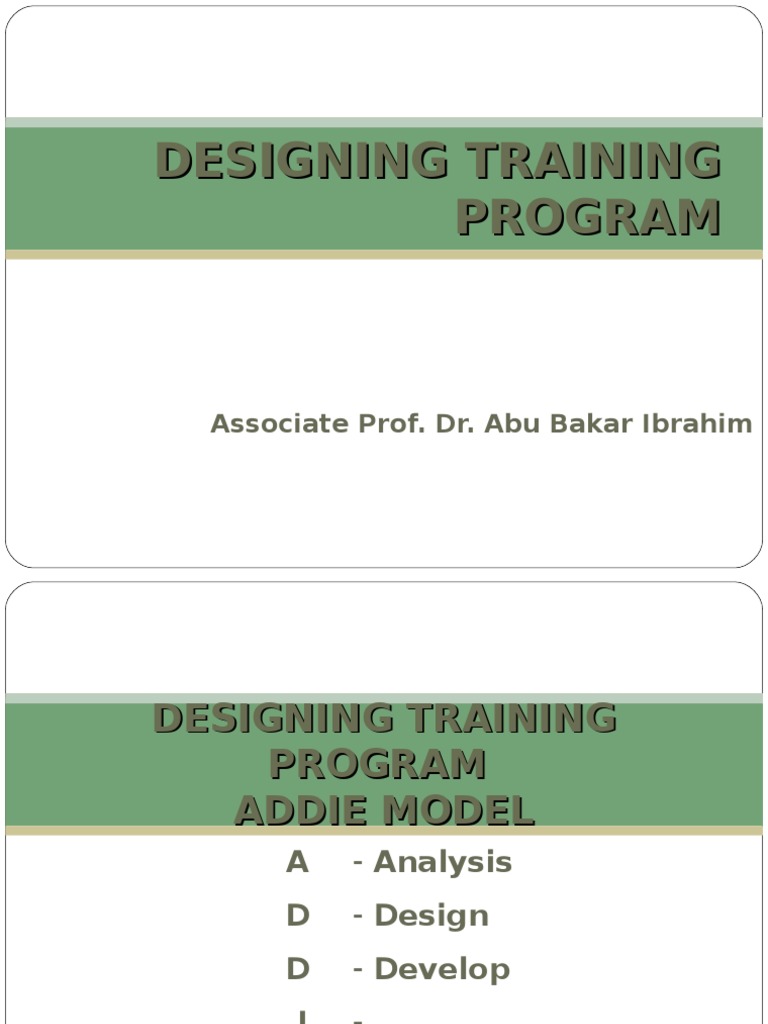 Designing Effective Training Programs | PDF