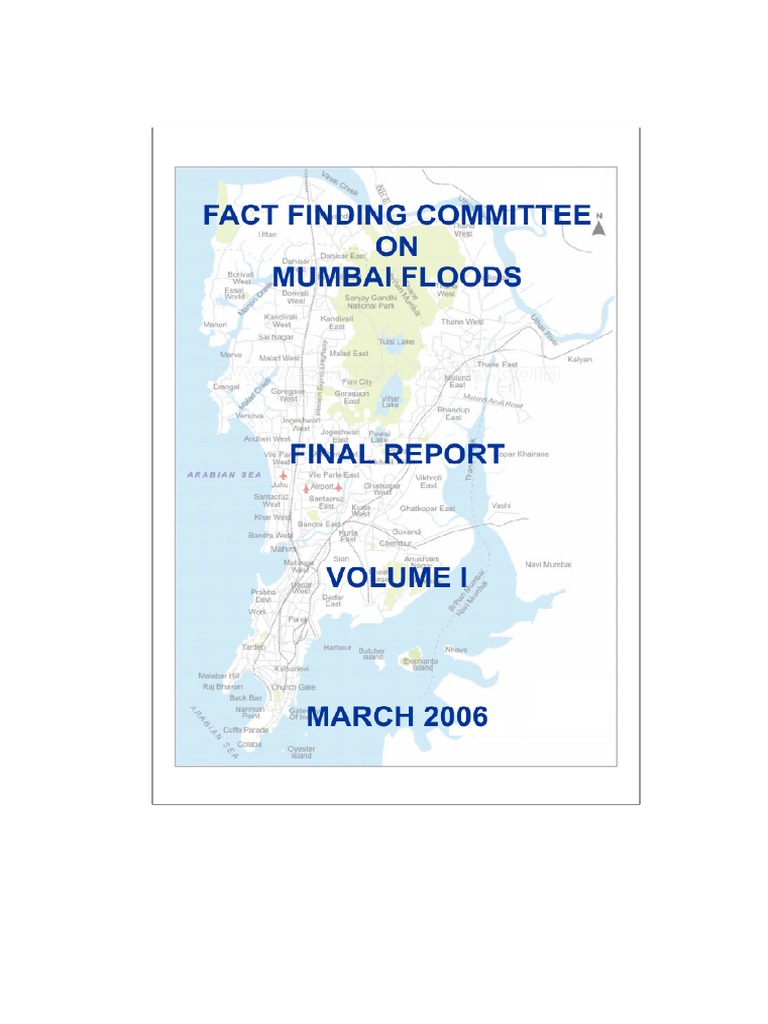 Fact Finding Committee On Mumbai Floods Vol1 Pdf Mumbai Rail