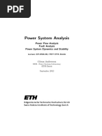 Power System Analysis - Power Flow Analysis - Fault Analysis - Power System Dynamics and Stability by Andersson 2012