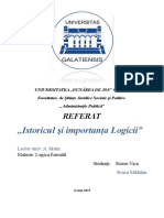 Referat Logica - Istoricul Si Importanta Logicii Modi