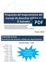 Propuesta Del Mejoramiento Del Manejo de Desechos Sólidos en El Salvador