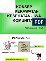 Konsep Keperawatan Kesehatan Jiwa Komunitas