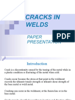 Cracks in Welds: Paper Presentation