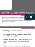 Kršćansko Vrednovanje Rada