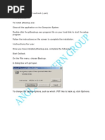 Pfbackup Instruction