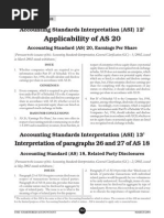 Applicability of AS 20: Accounting Standards Interpretation (ASI) 12