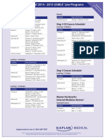 USMLE Course Schedule