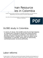 Human Resource Policies in Colombia First Draft Jonas