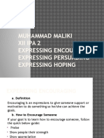 Muhammad Maliki Xii Ipa 2 Expressing Encouraging Expressing Persuading Expressing Hoping