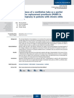 Usefulness of A Ventilation Tube As A Partial Ossicular Replacement Prosthesis (PORP) in Ossiculoplasty in Patients With Chronic Otitis Media