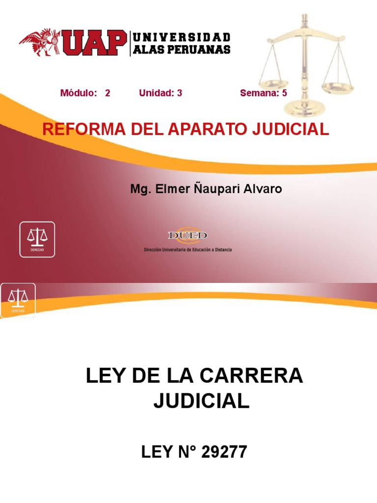 Ley de la Carrera Judicial N° 29277 | PDF | Juez | Jurisdicción