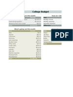 Assignment 15 Monthly Budget