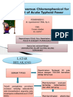 Ceftriaxone Versus Chloramphenicol for Treatment of Acute Typhoid Fever