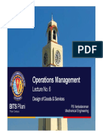 Operations Management: BITS Pilani