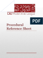 Procedural Reference Sheet