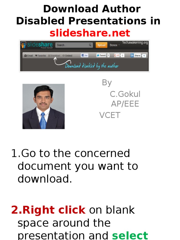 Downloading Slides from SlideShare | PDF