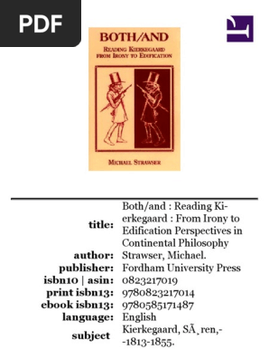 Both And Soren Kierkegaard Epistemology