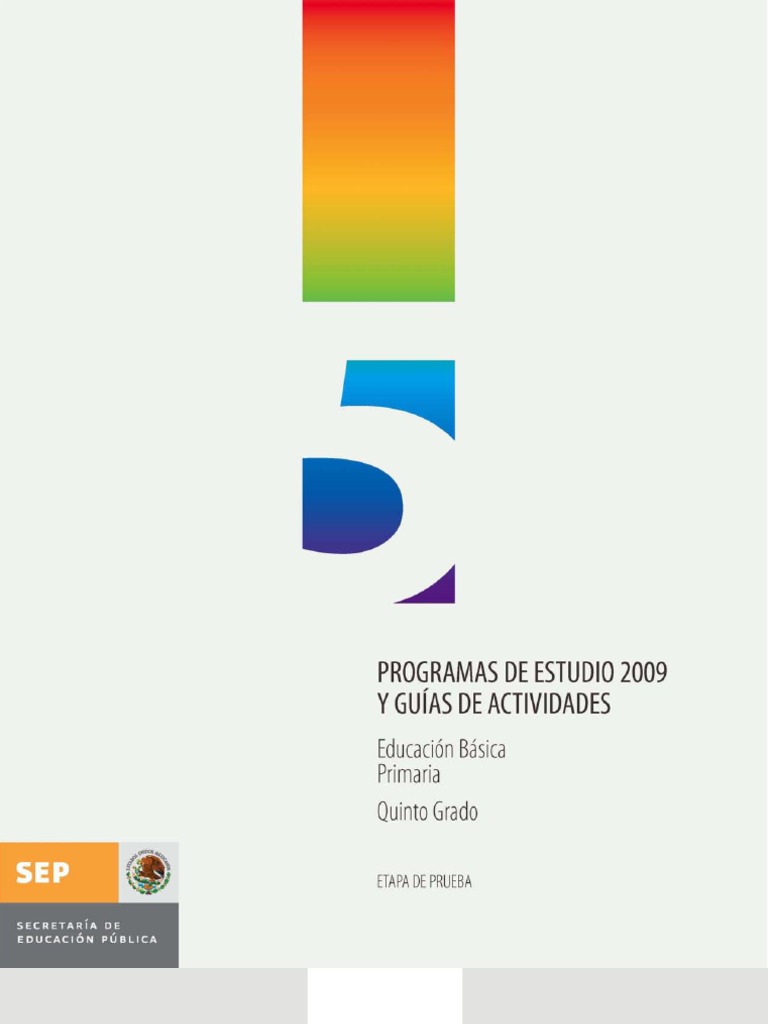 Programa 2009 - 5to Grado SEP | PDF | Educación primaria | Evaluación