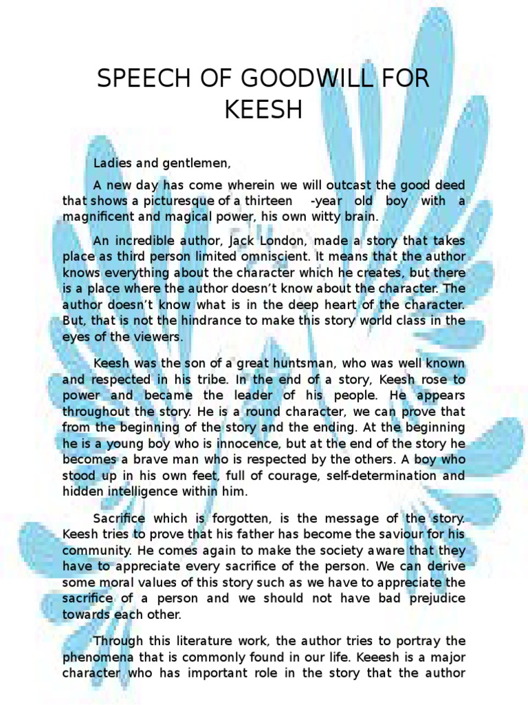 story of keesh essay