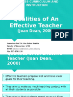 Qualities of An Effective Teacher
