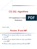 CS 332: Algorithms: NP Completeness Continued: Reductions