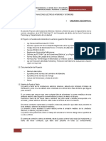Memoria Descriptiva - Electricas PDF