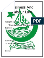 Business and Labour Law: "Pakistan Law On Human Rights"