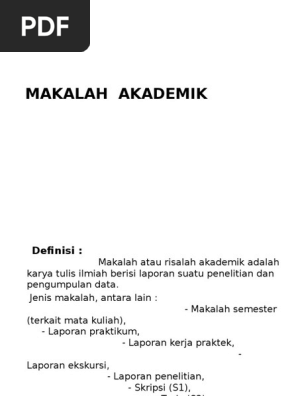Makalah Akademik Pdf