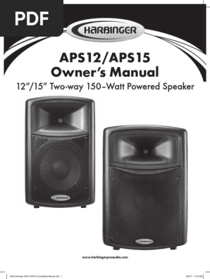 harbinger aps12 active powered speaker