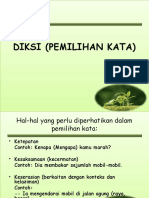 Diksi - DIKSI (PEMILIHAN KATA)