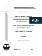 Análisis de Criterios y Requisitos Internacionales para Determinar La Biocomparabilidad de Productos Que Contienen Eritropoyetina